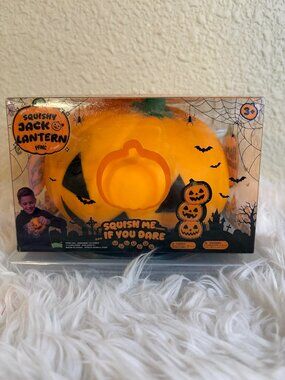 PPNC Jumbo Halloween Jack O Lantern Pumpkin Squishy Sensory Toy NIB